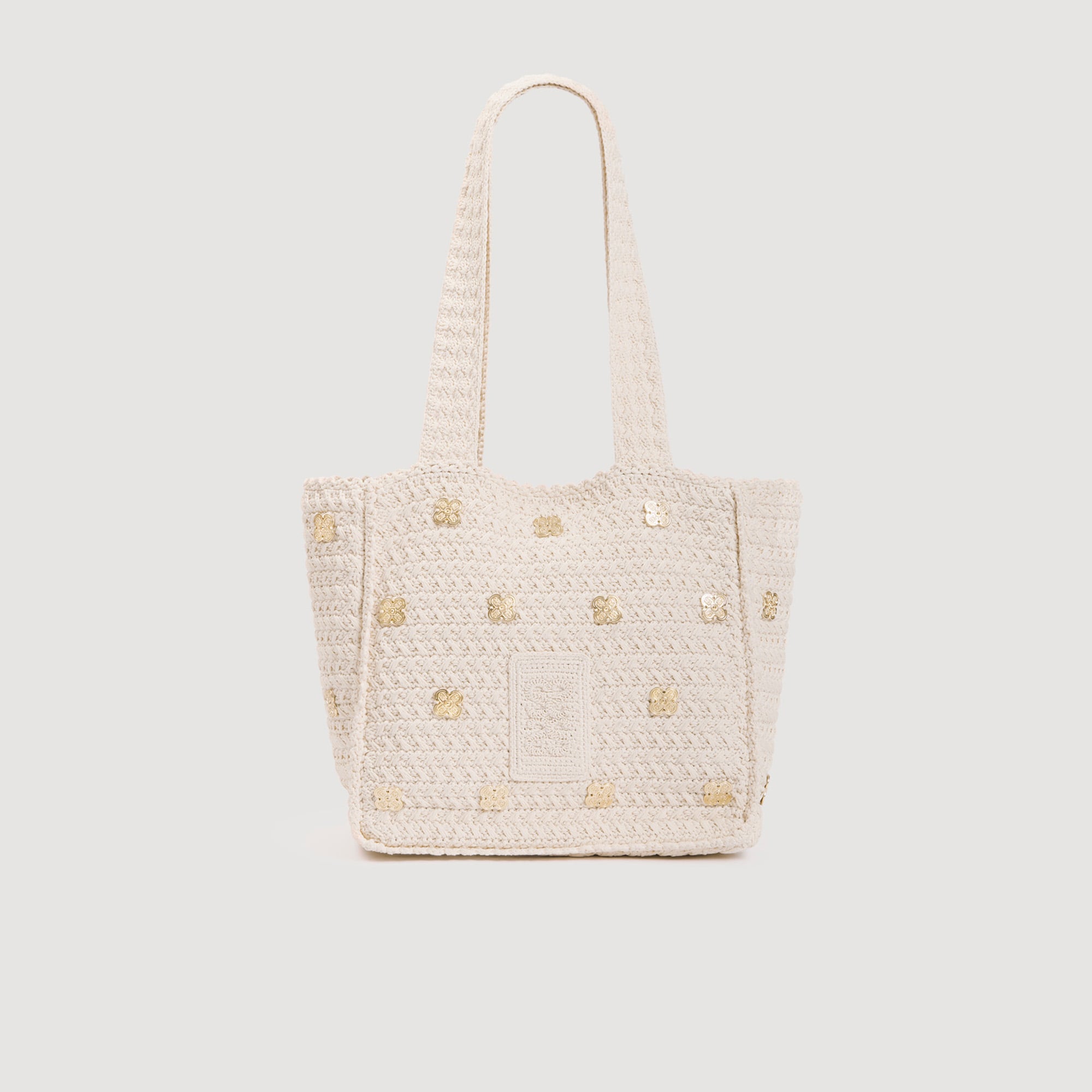Crochet bag with charms in Ecru for Women | Sandro Paris