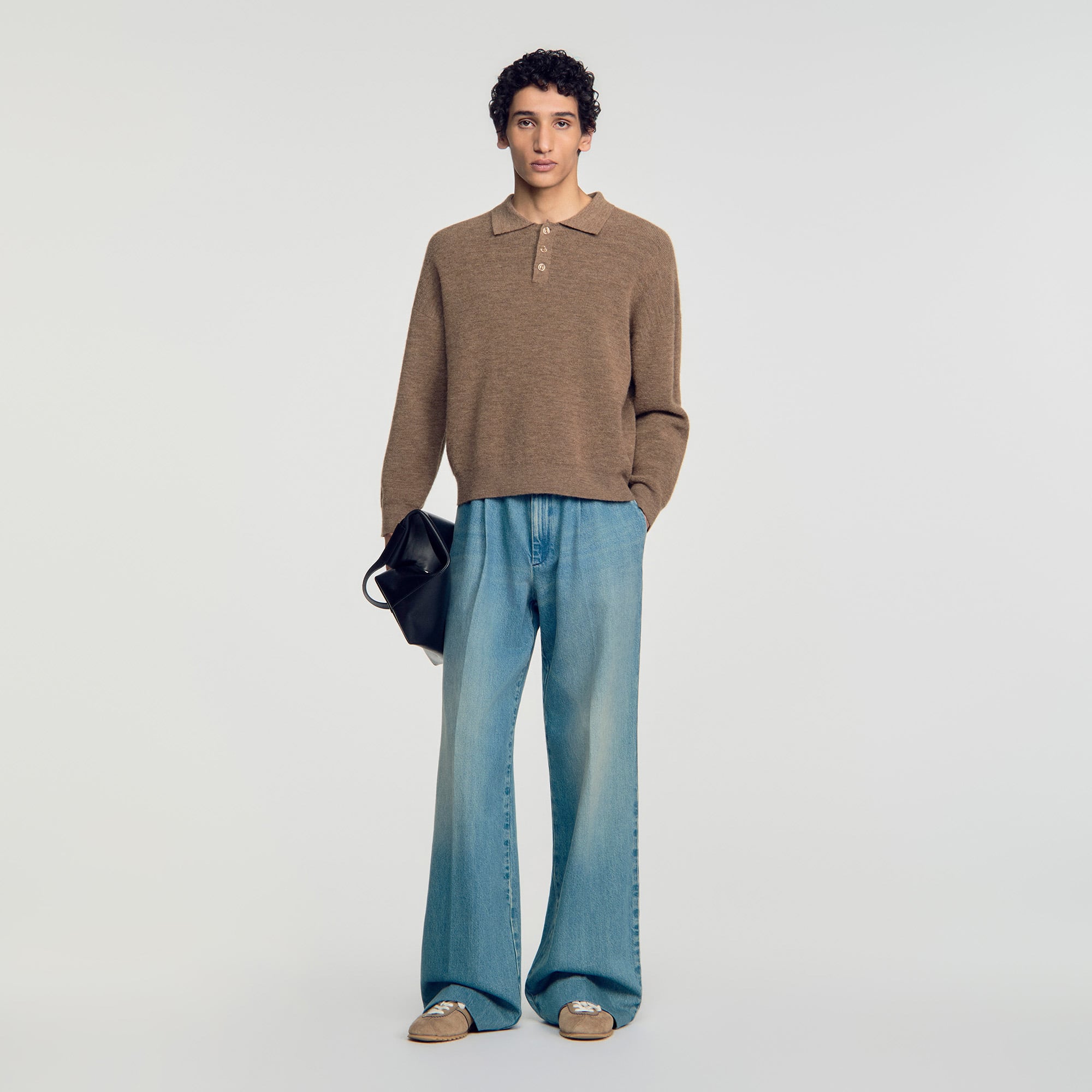 Alpaca polo sweater