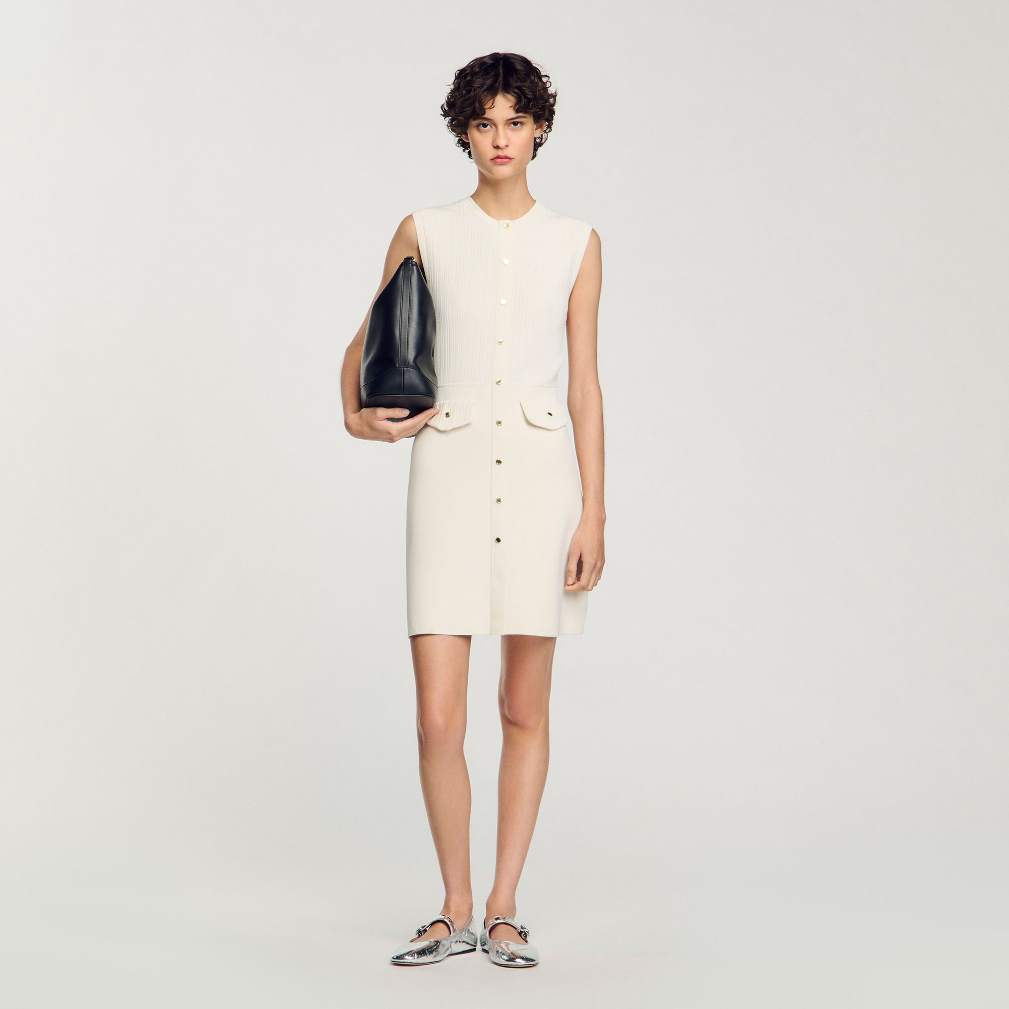 Sandro Rib knit mini dress