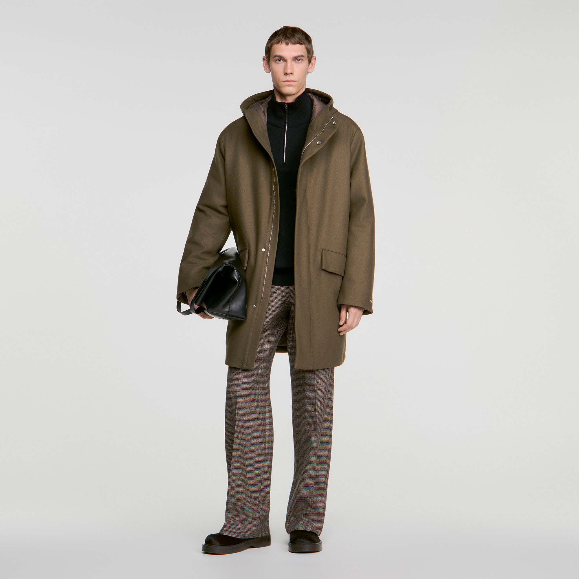 Wool and cashmere parka