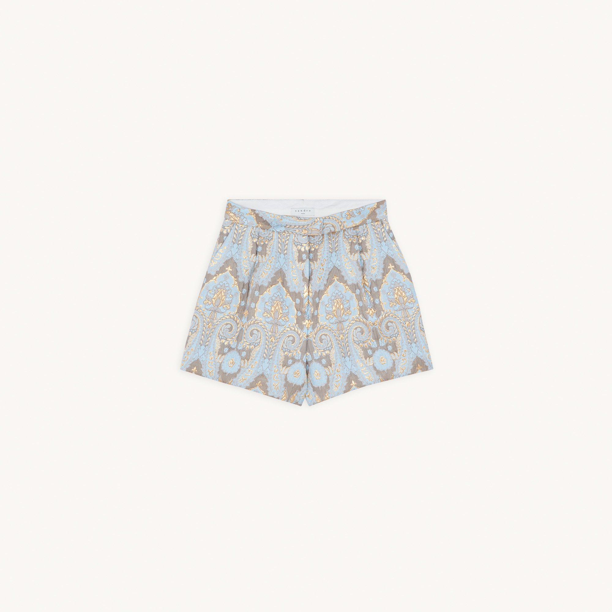 Flared brocade shorts - Pants & Shorts | Sandro Paris