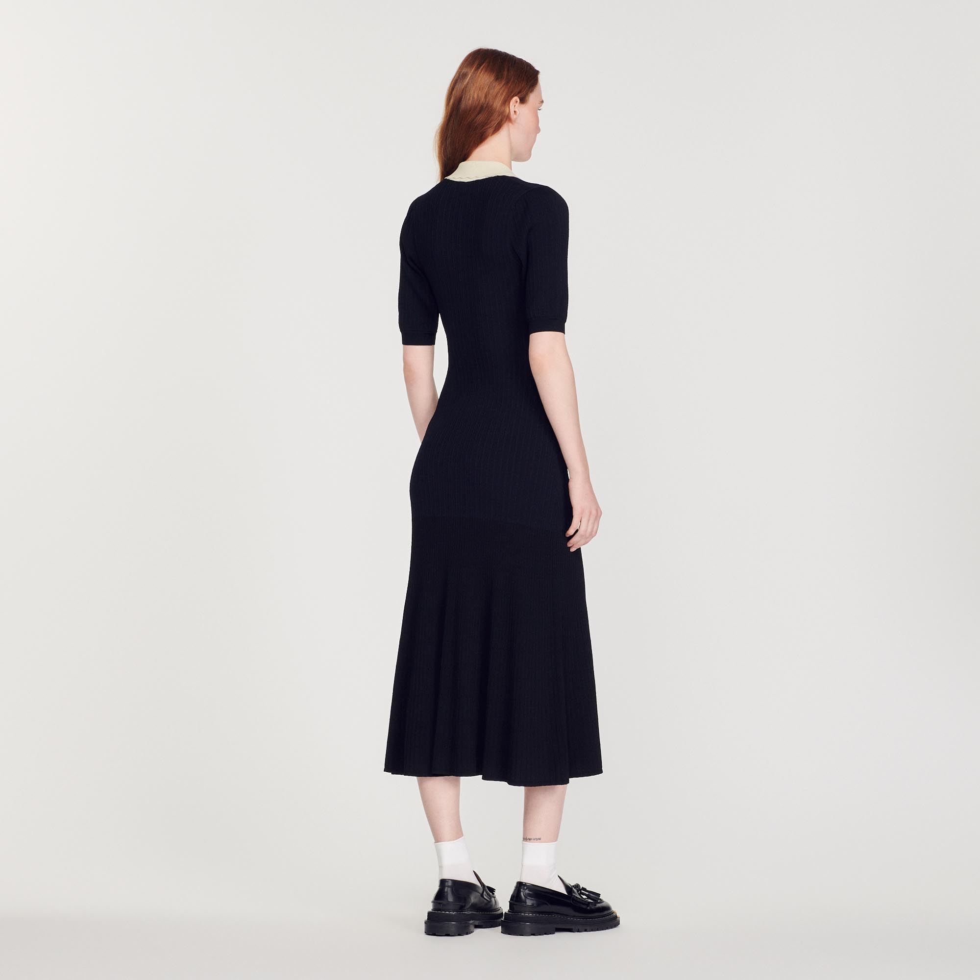 Long knitted dress Dresses Sandro Paris