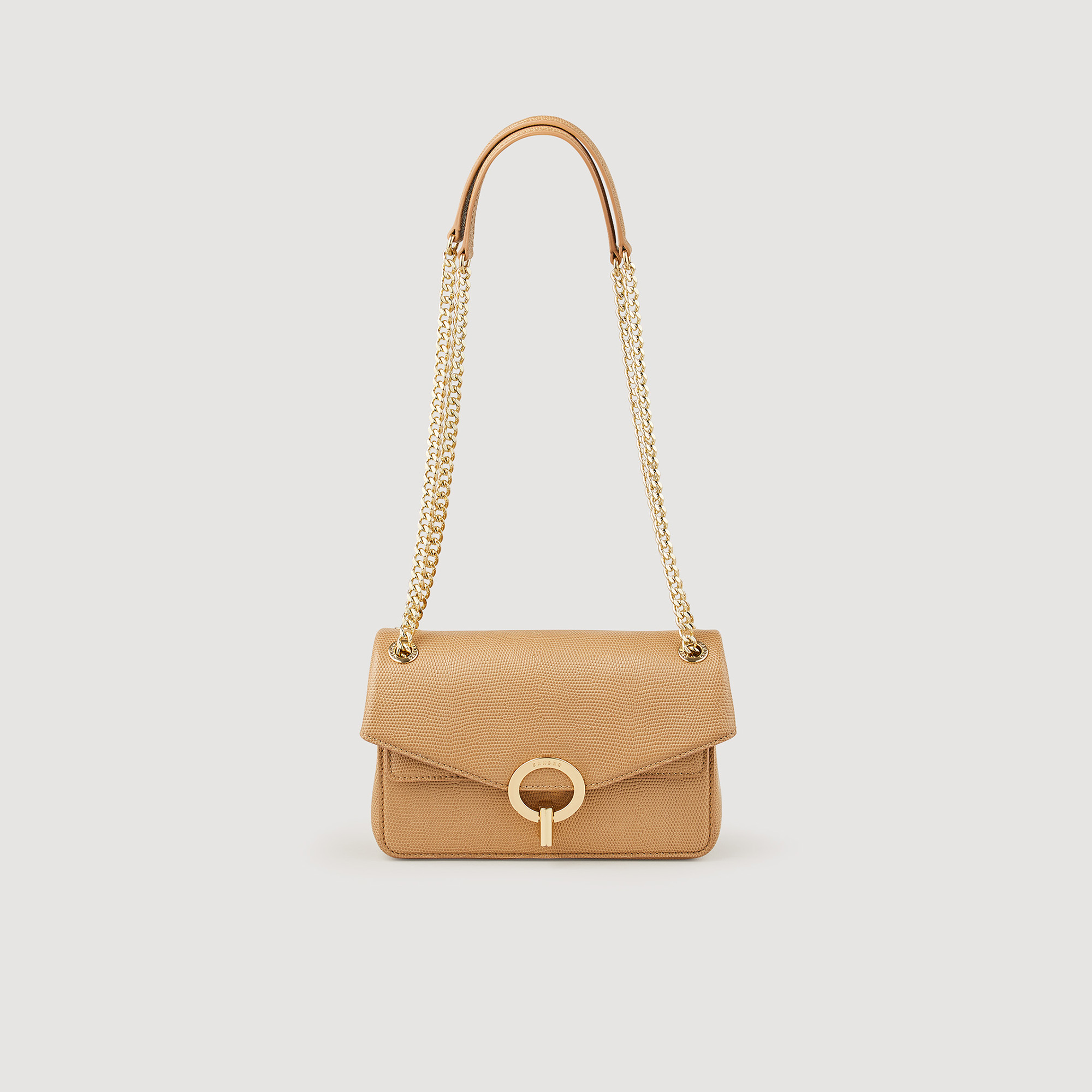 Sandro calfskin Small embossed leather Yza bag