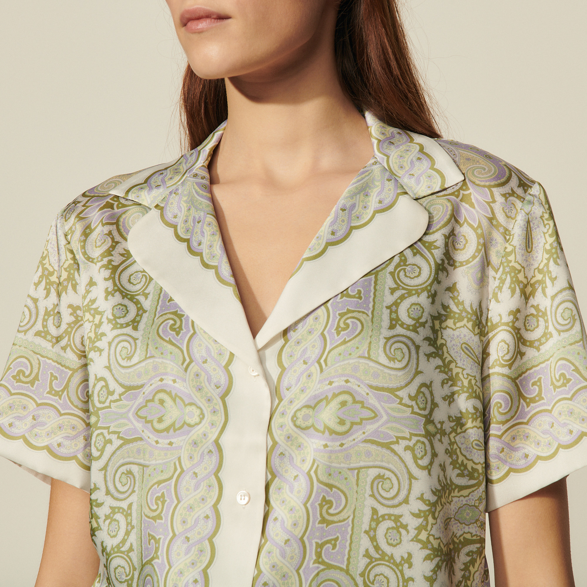 sandro printed shirt