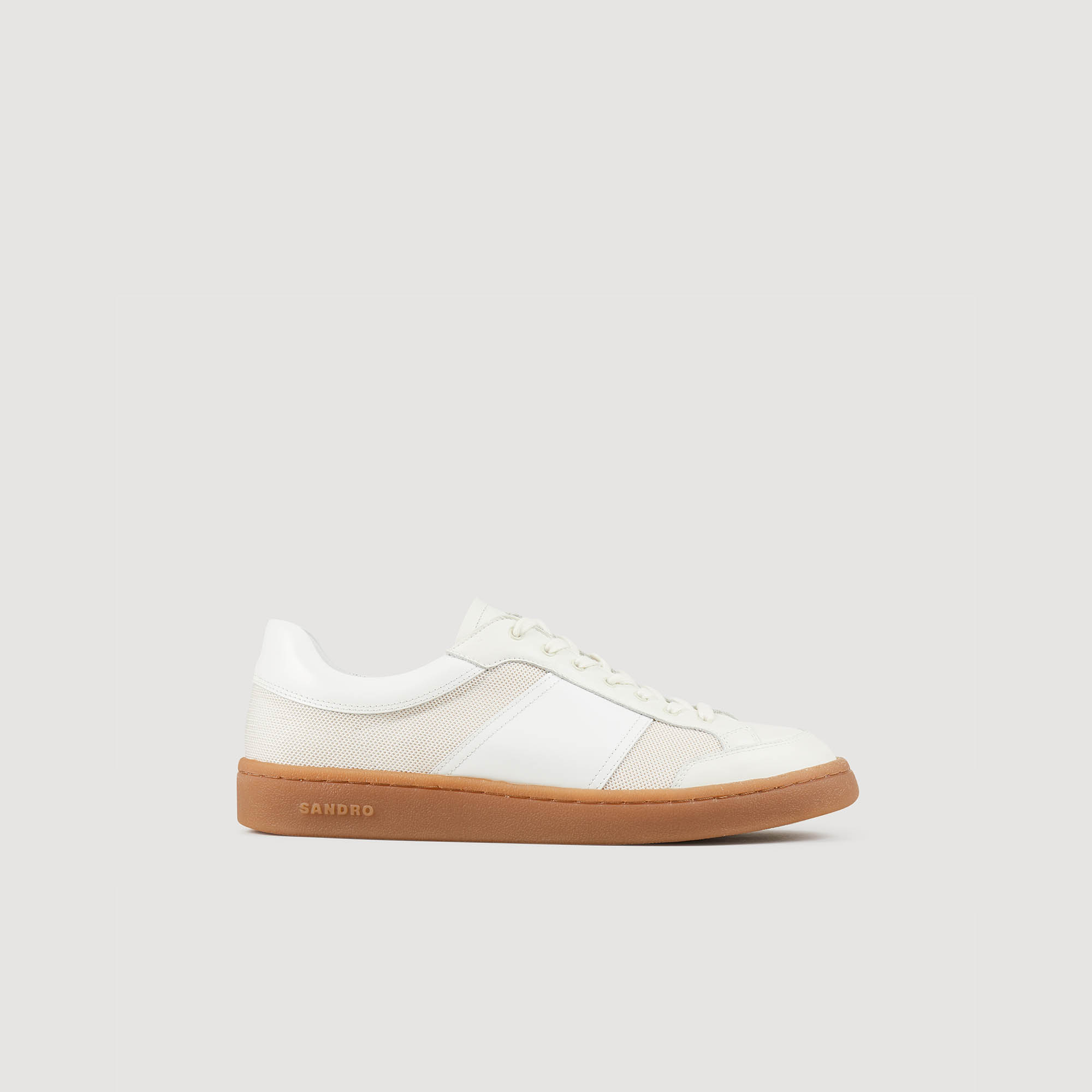 Sandro polyester Leather trainers