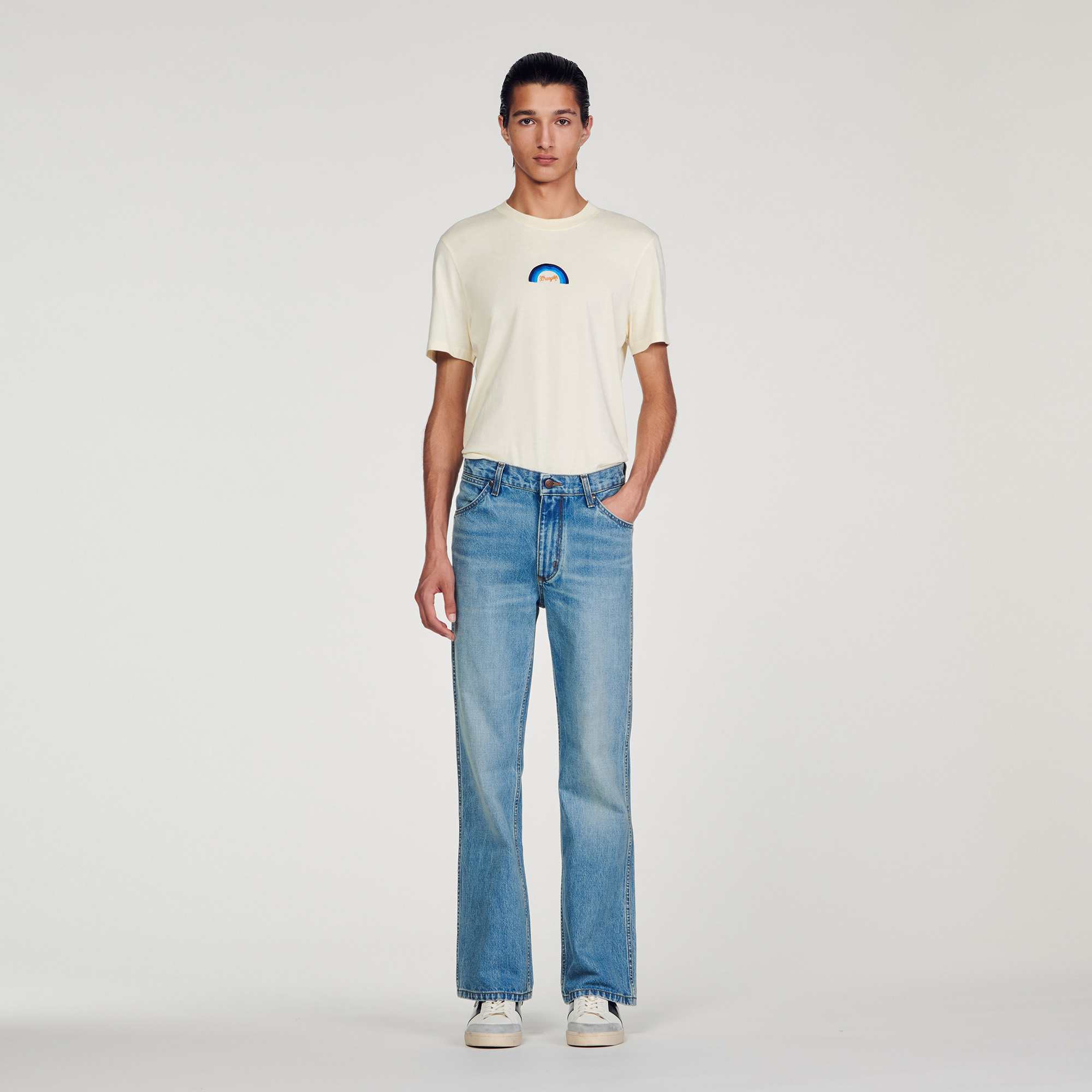 Sandro cotton SANDROx WRANGLER faded jeans
