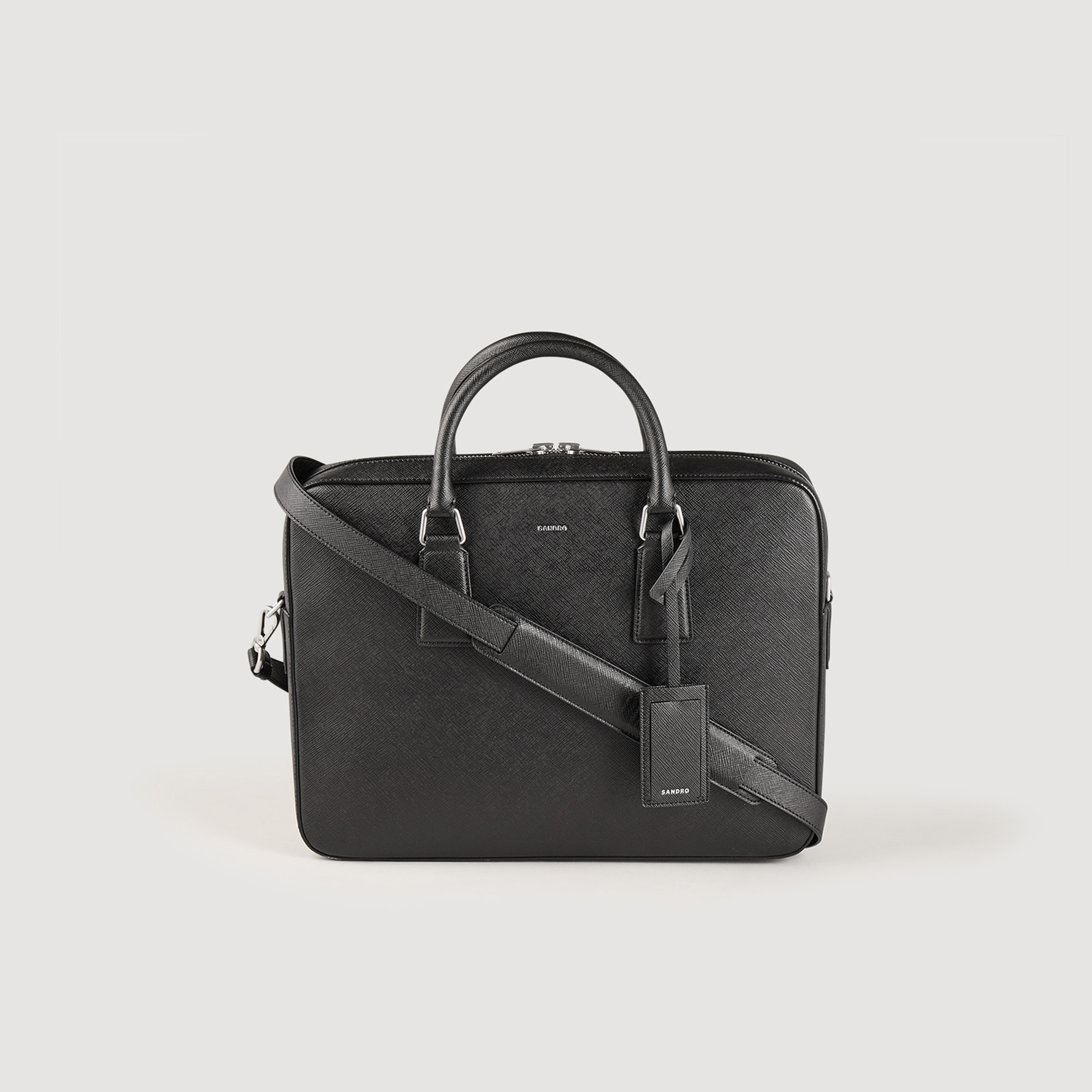 Sandro Synderme Saffiano leather briefcase
