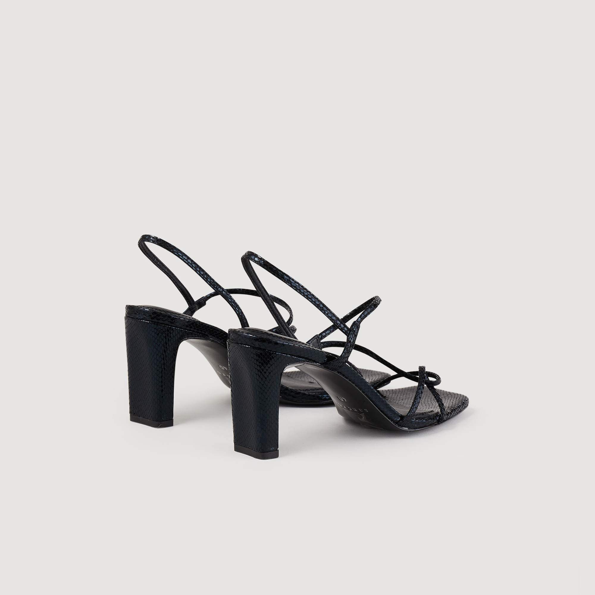 Sandals with narrow straps - Heels | Sandro Paris