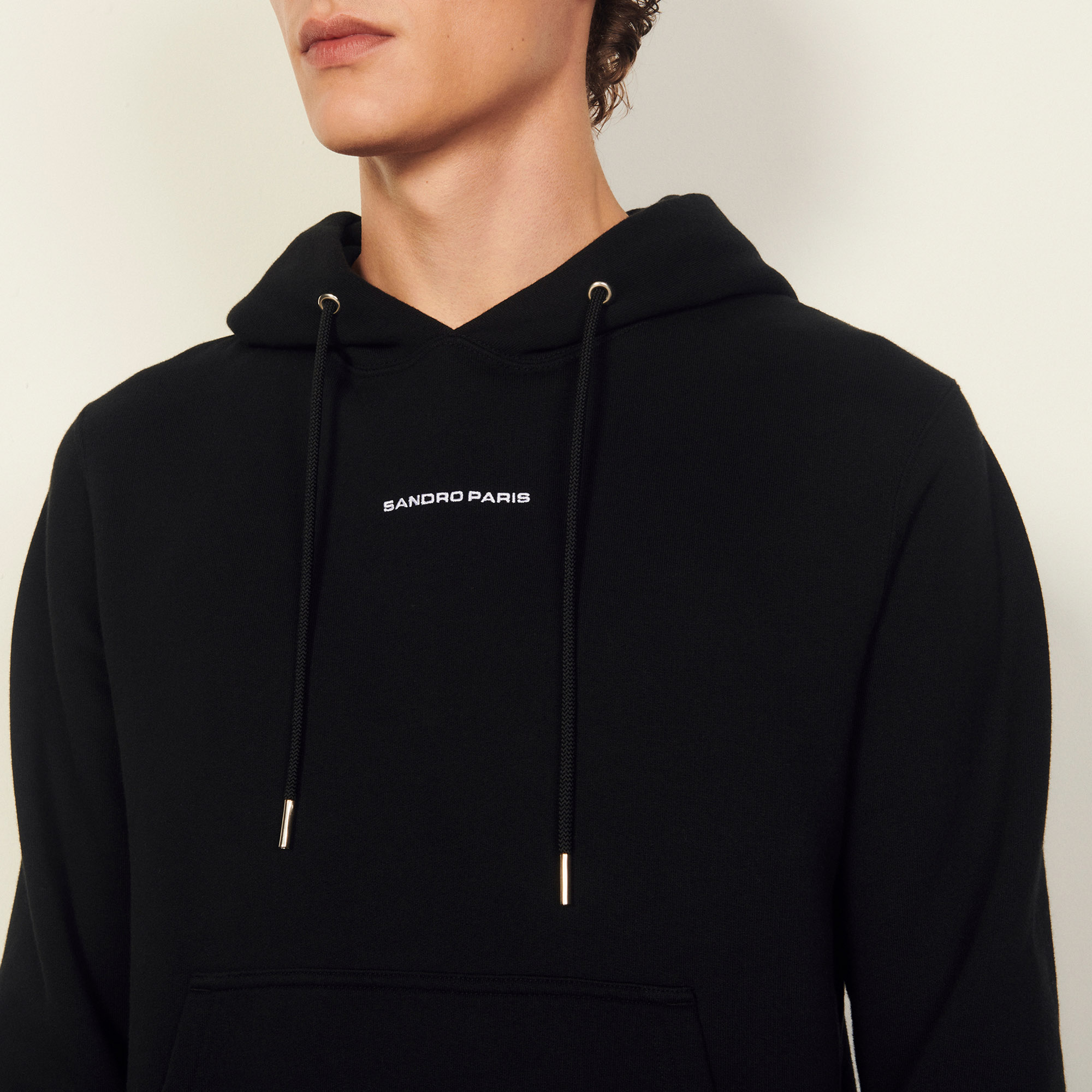 Hoodie sweatshirt with logo embroidery - Sweatshirts | Sandro Paris