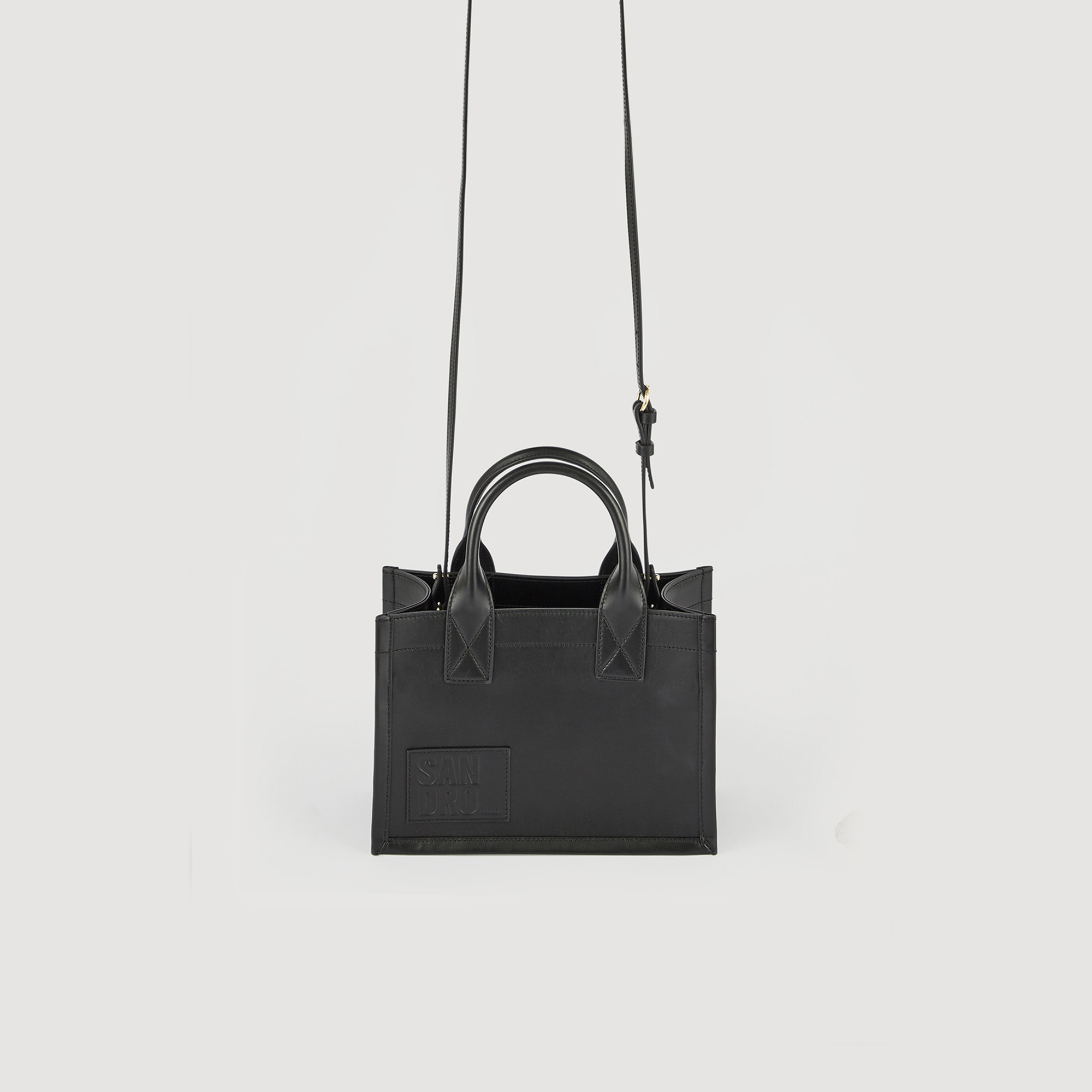 Sandro cow Small Kasbah tote in smooth leather