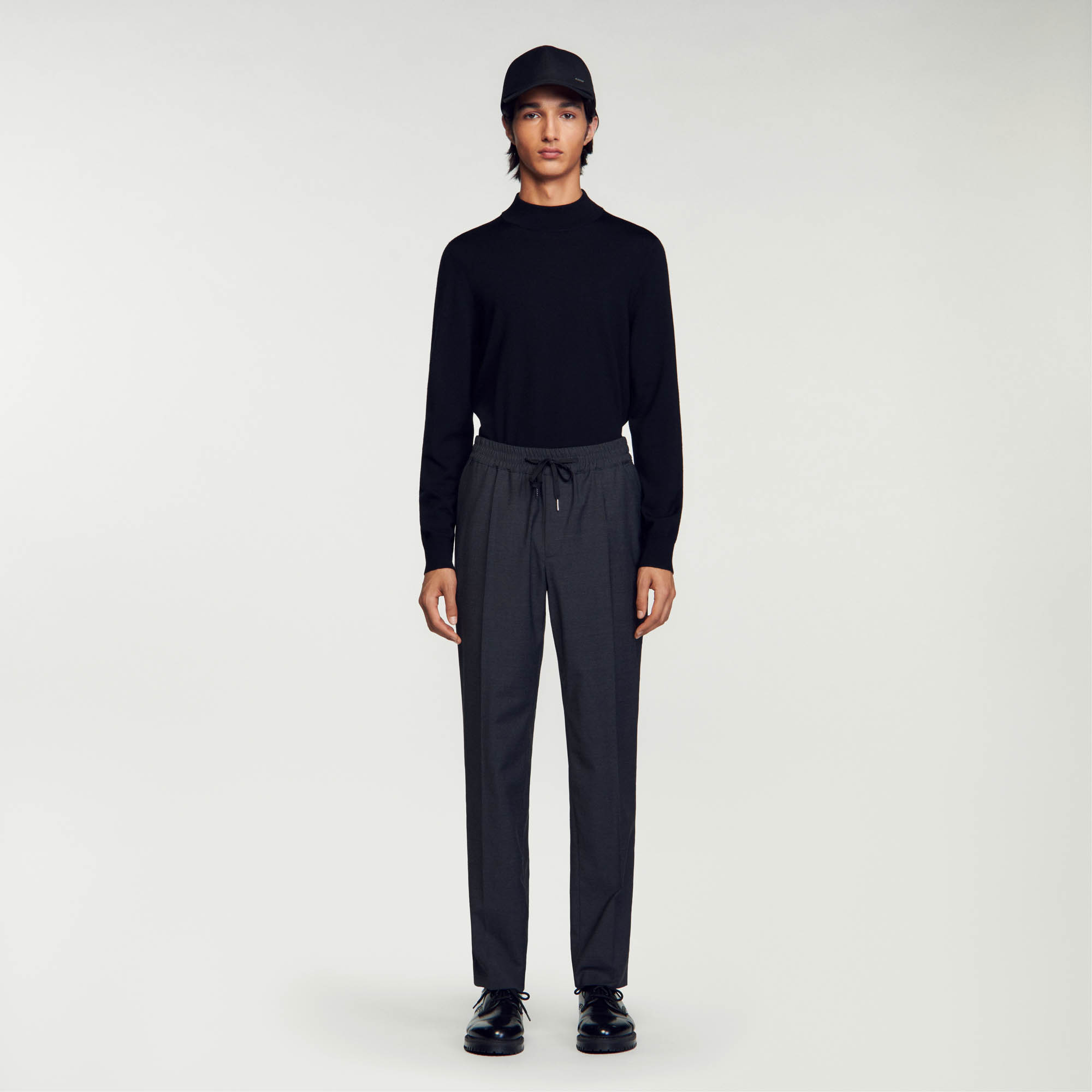 Sandro wool Elasticated straight-leg pants