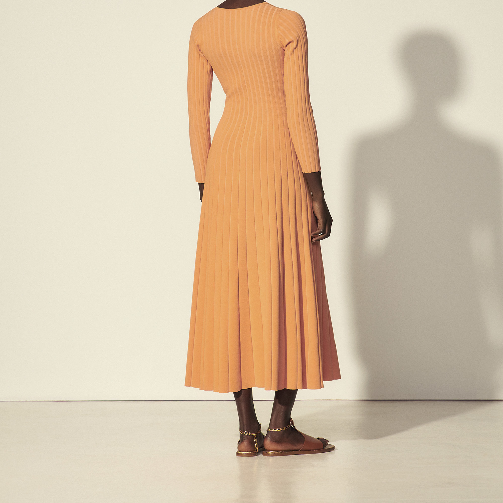 Long knitted dress Dresses Sandro Paris