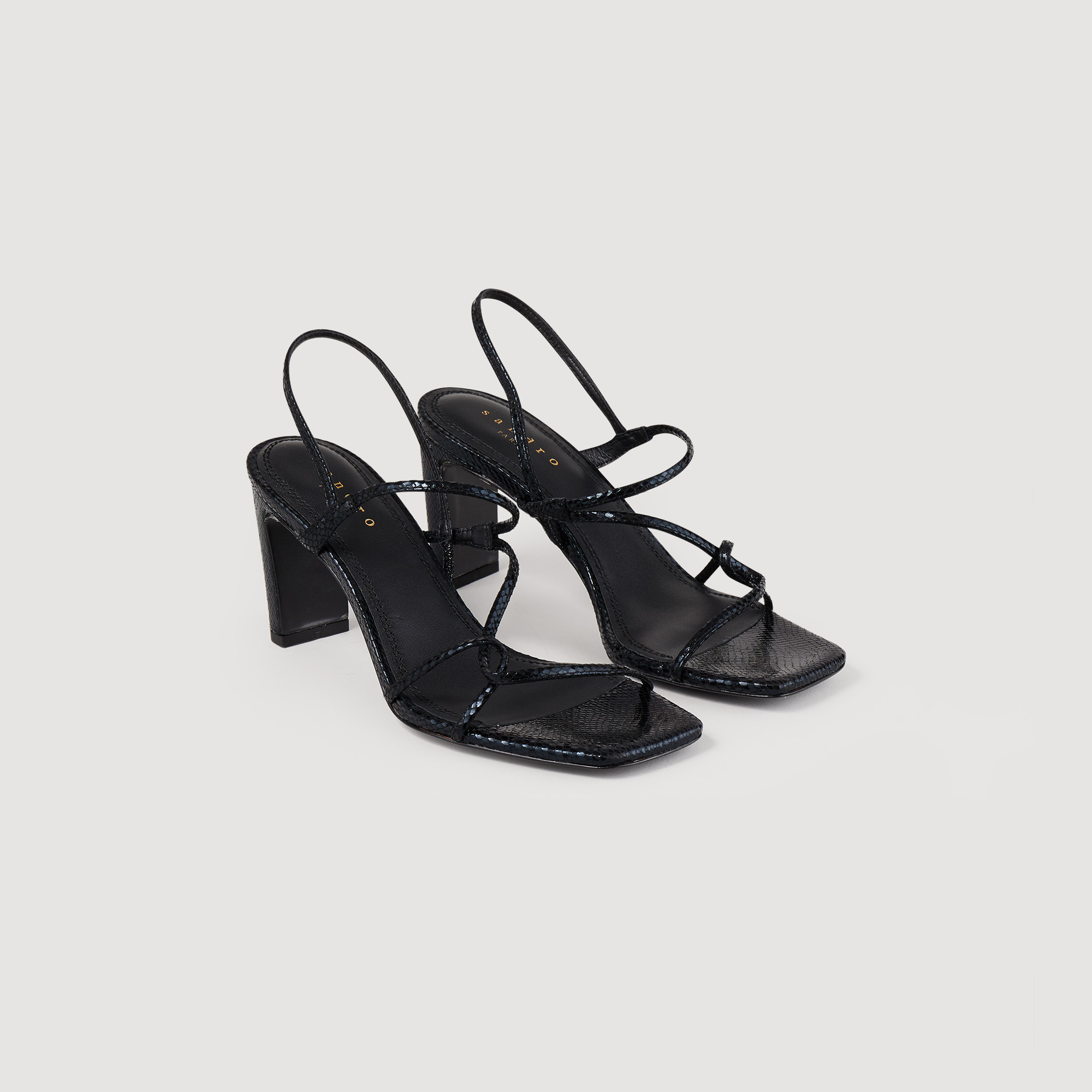 Sandals with narrow straps - Heels | Sandro Paris