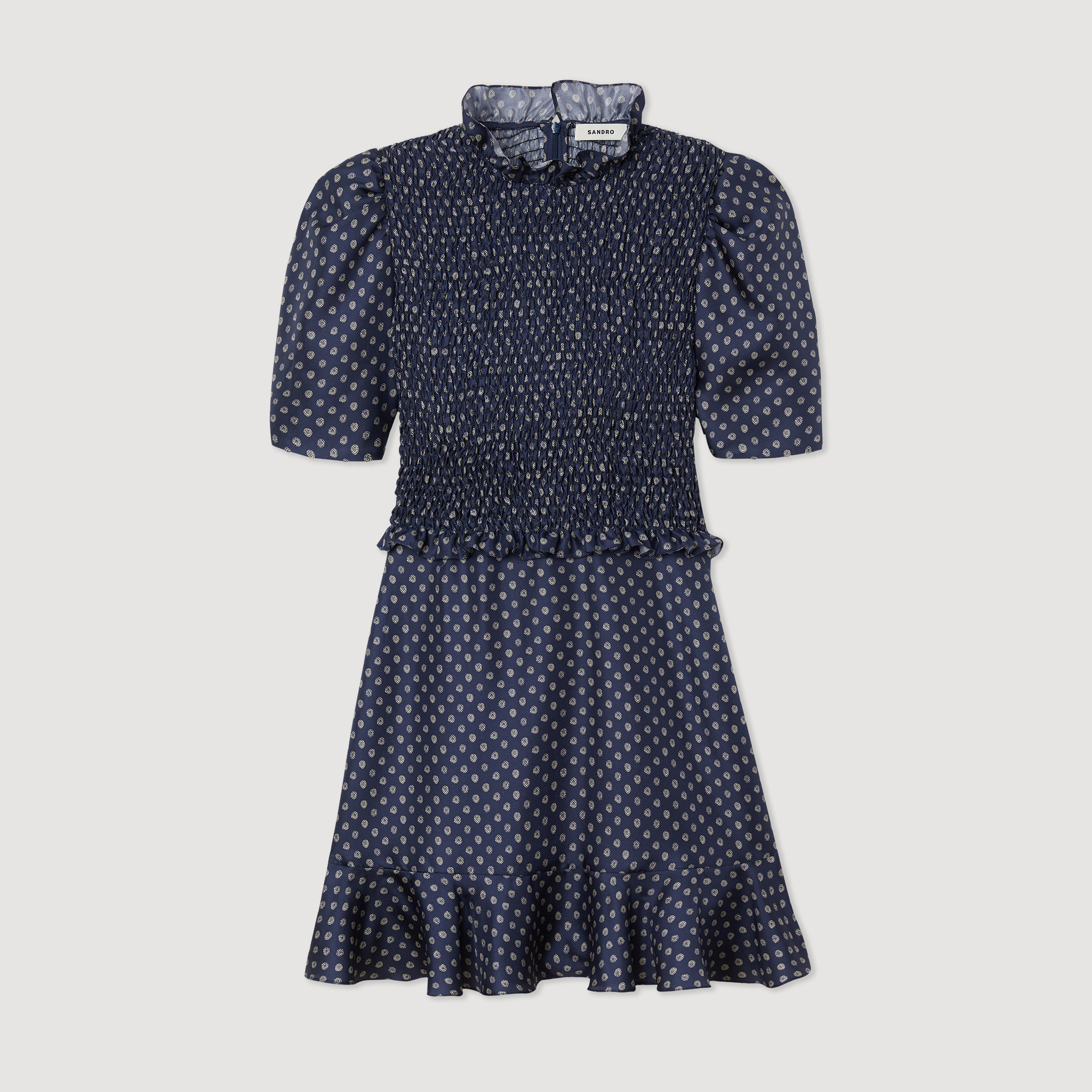 Short polka-dot dress - Dresses | Sandro Paris