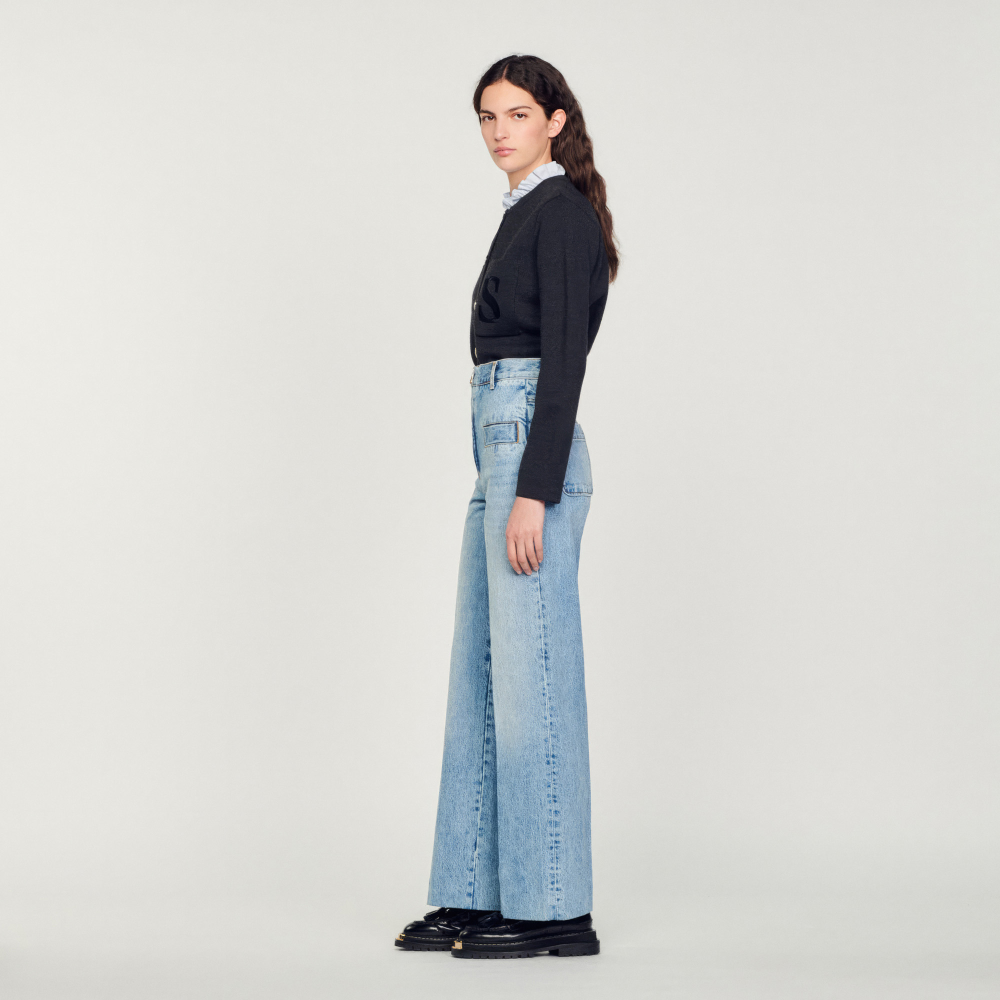 Wide-leg jeans - Jeans | Sandro Paris
