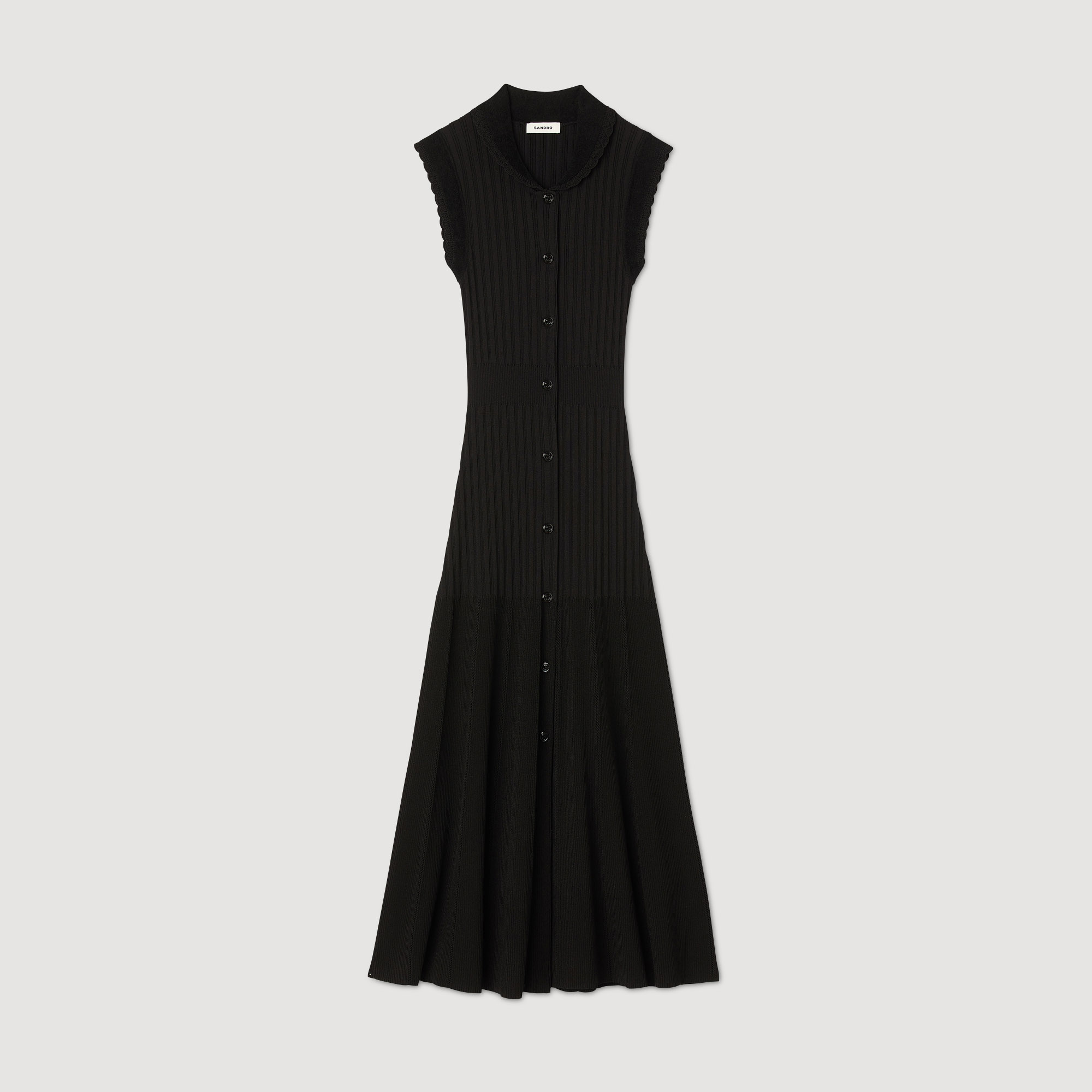 Laurene Ribbed maxi dress - Dresses | Sandro Paris