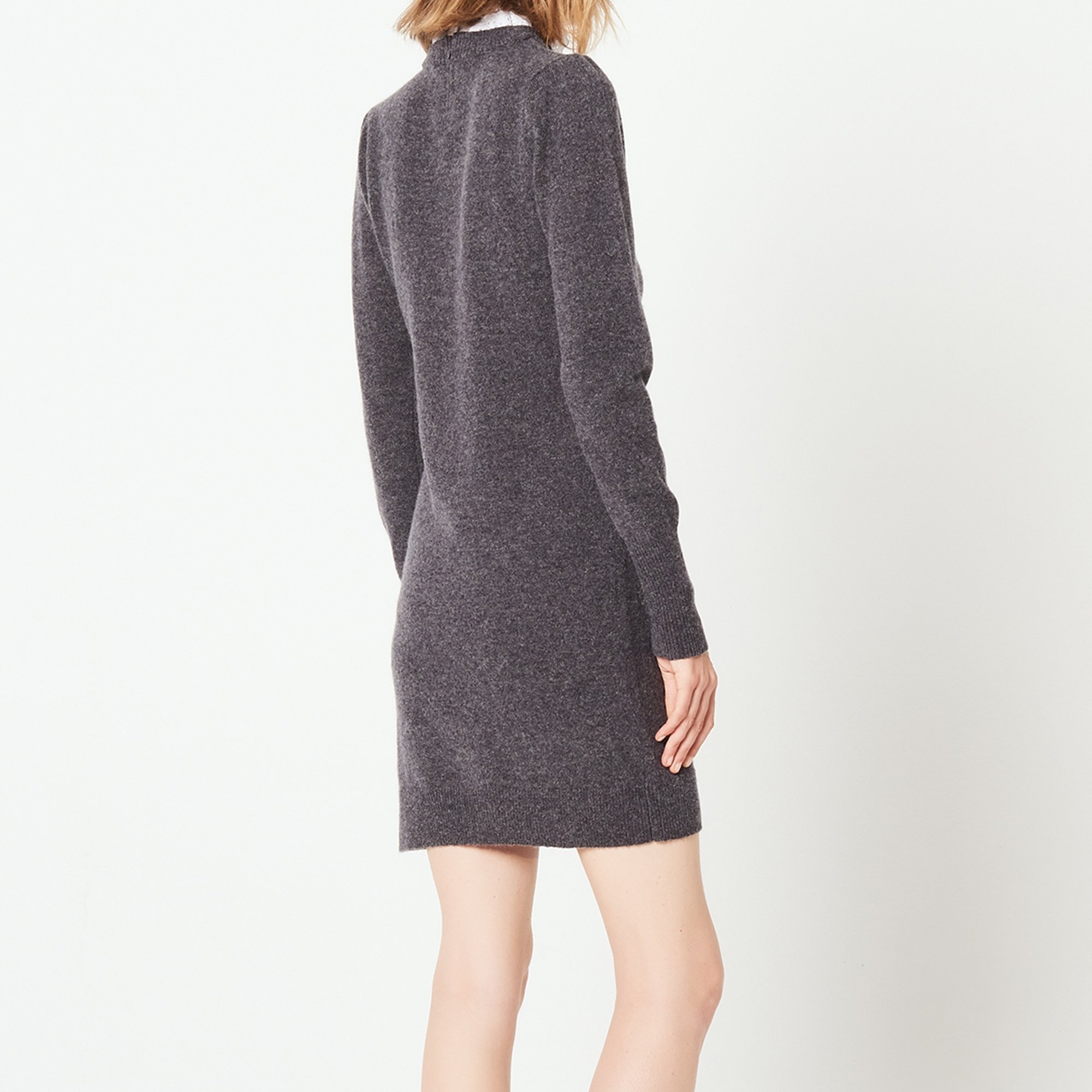 sandro knit midi shirtdress