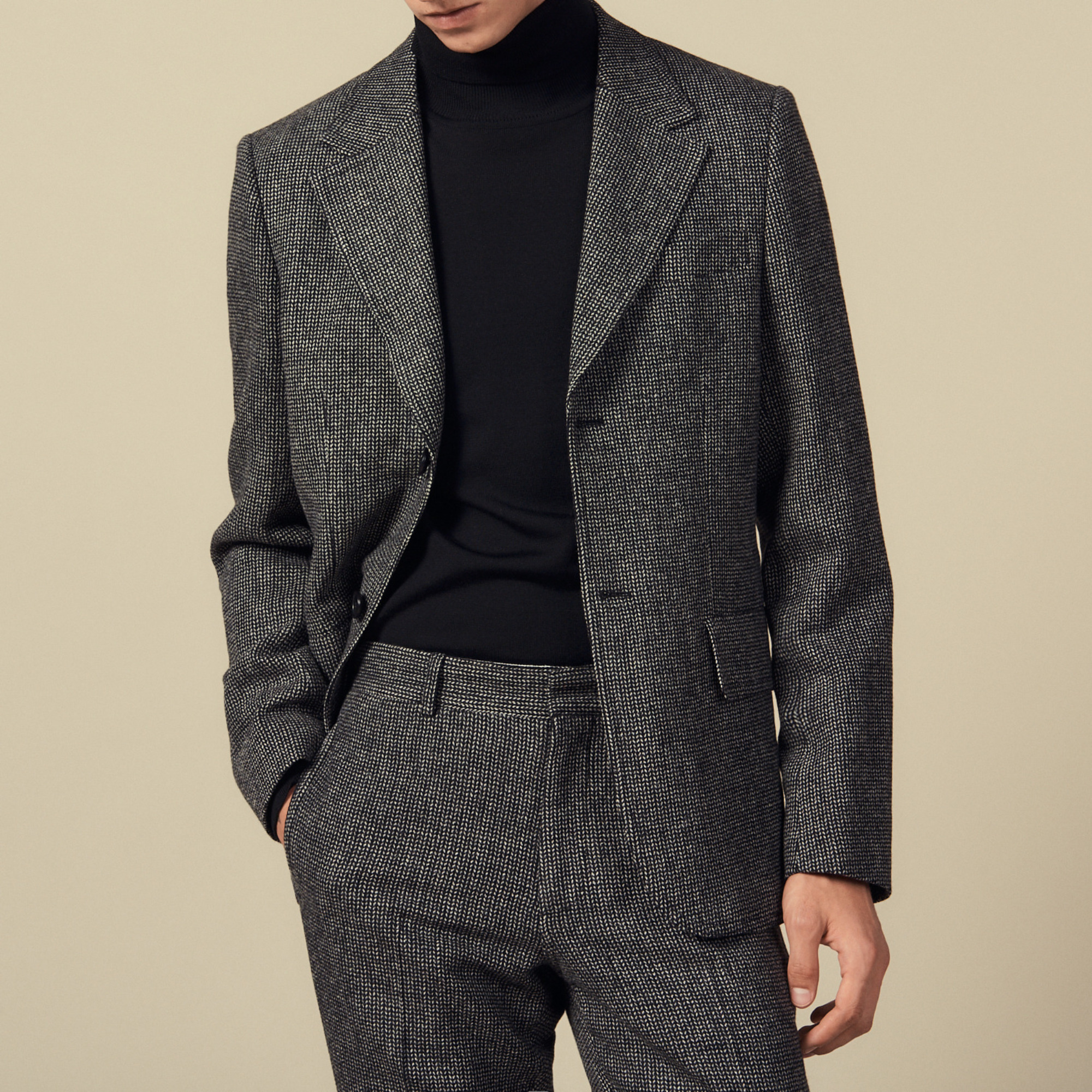Thick suit jacket - Suits & Blazers | Sandro Paris