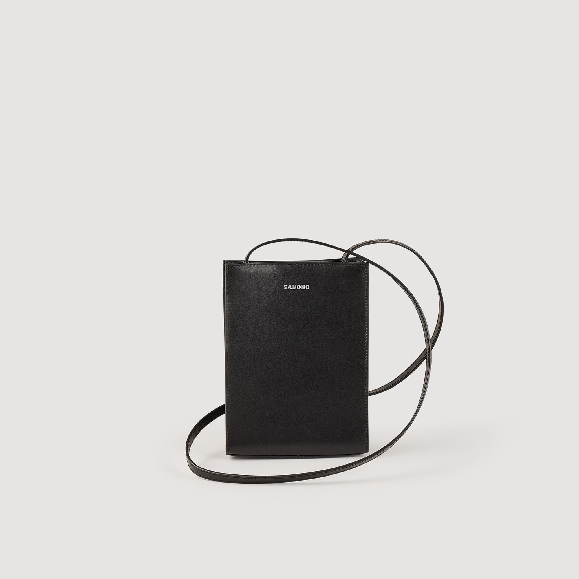 SANDRO logo-lettering laptop bag - Black
