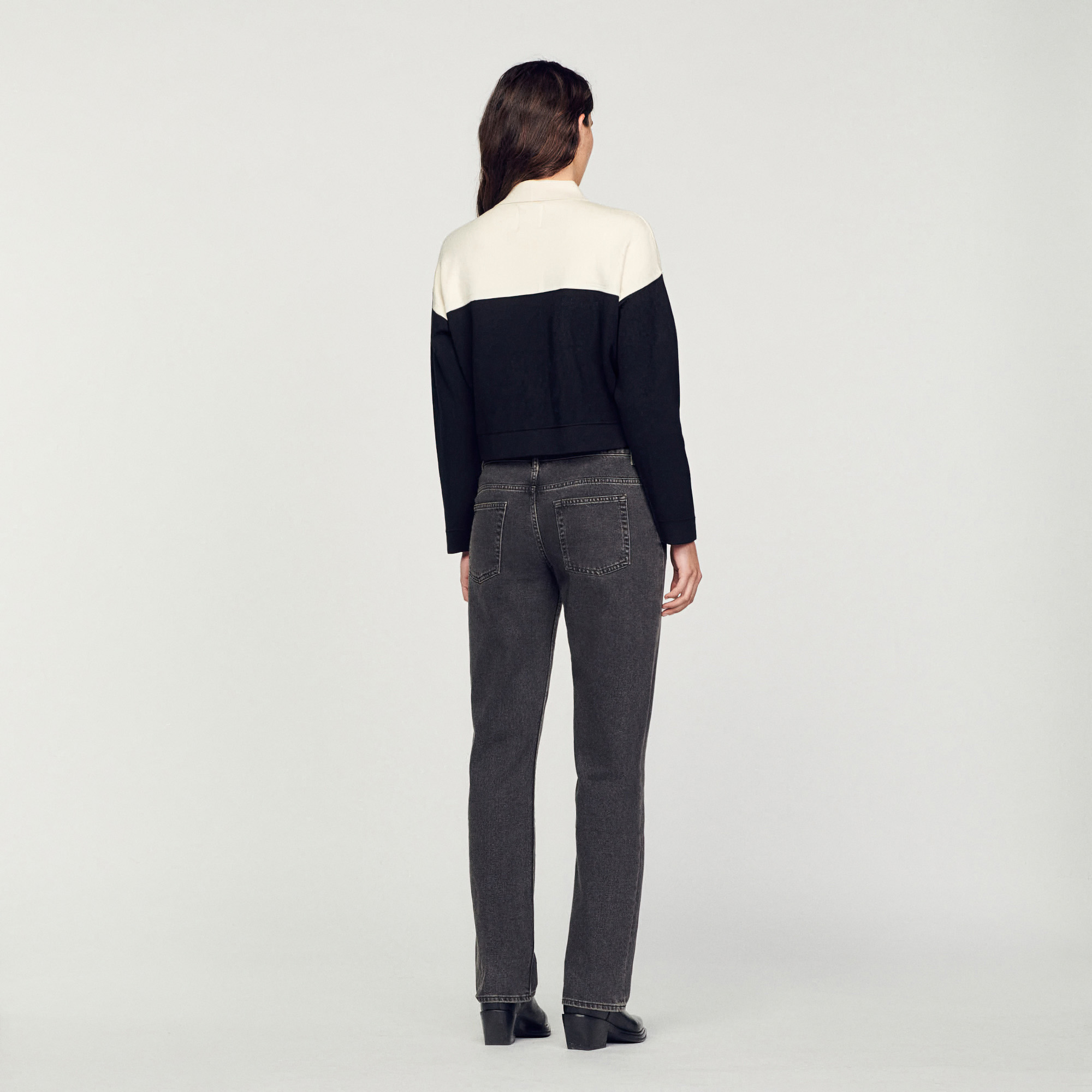 Oversized cropped coatigan - Sweaters & Cardigans | Sandro Paris