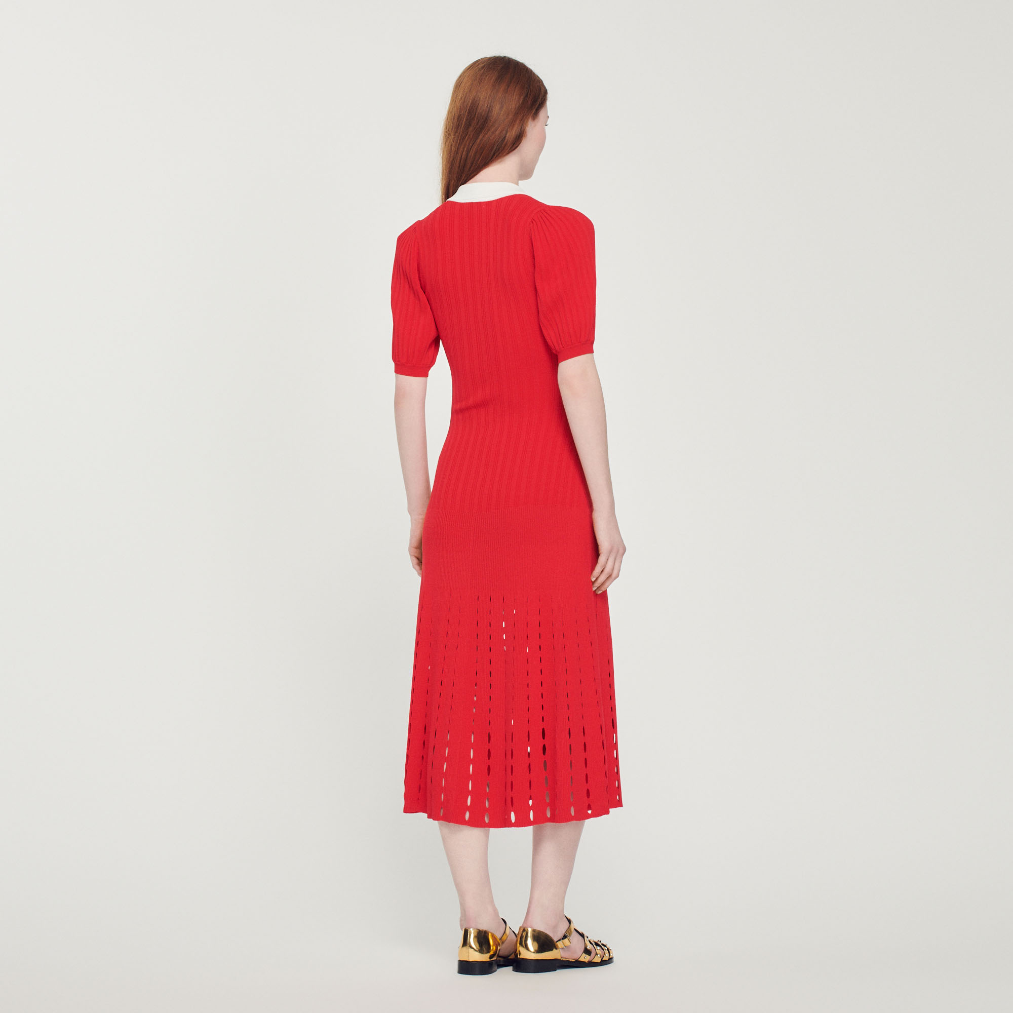 Long knitted dress Dresses Sandro Paris