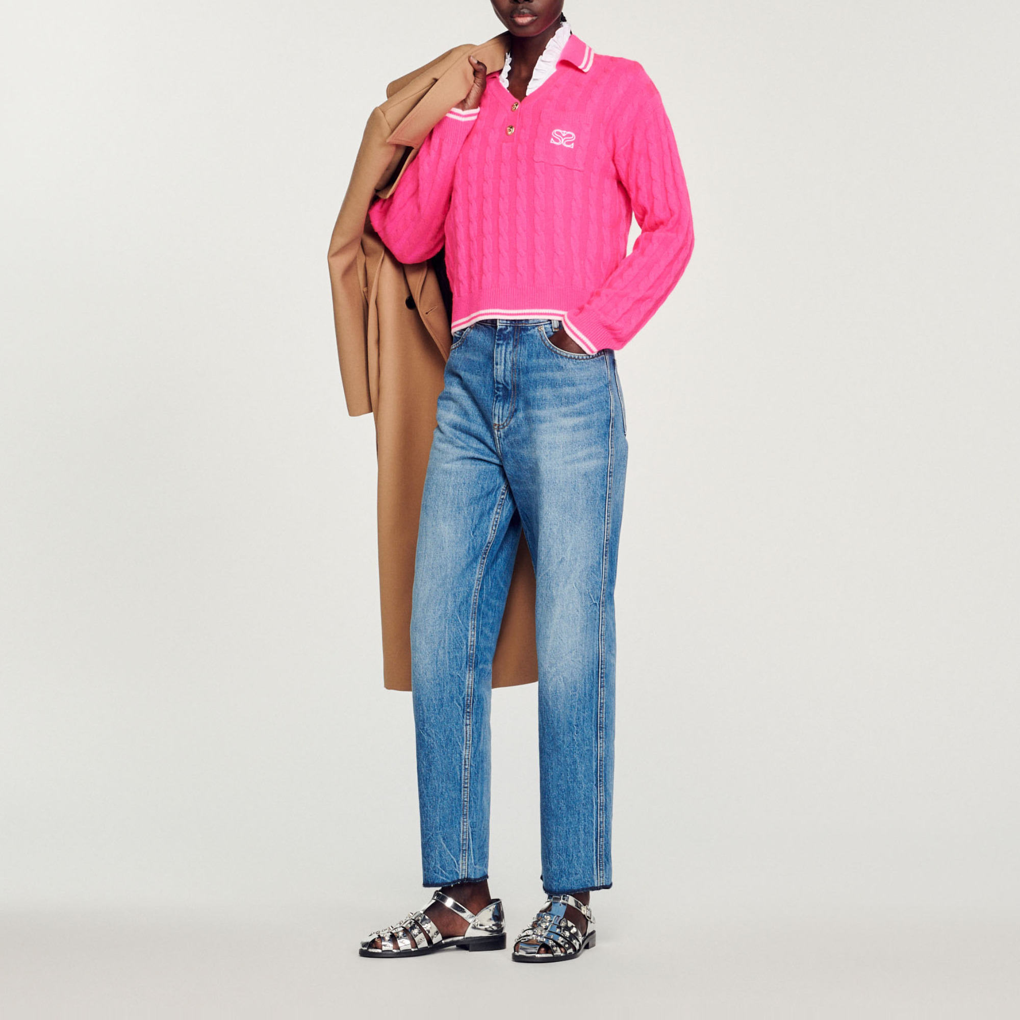 Gaultier Cable-knit sweater - Sweaters & Cardigans | Sandro Paris