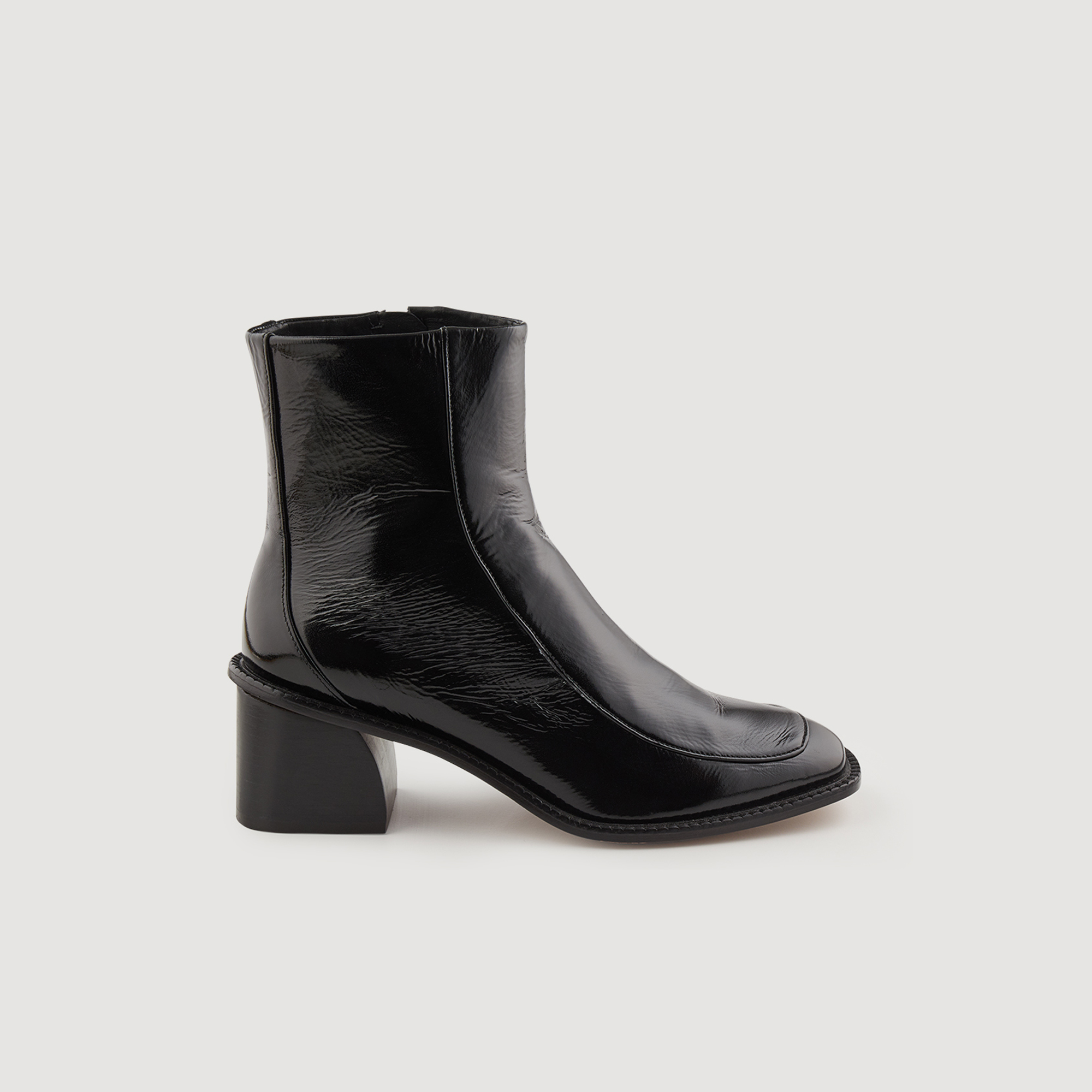 Sandro cow Patent leather boots with heel