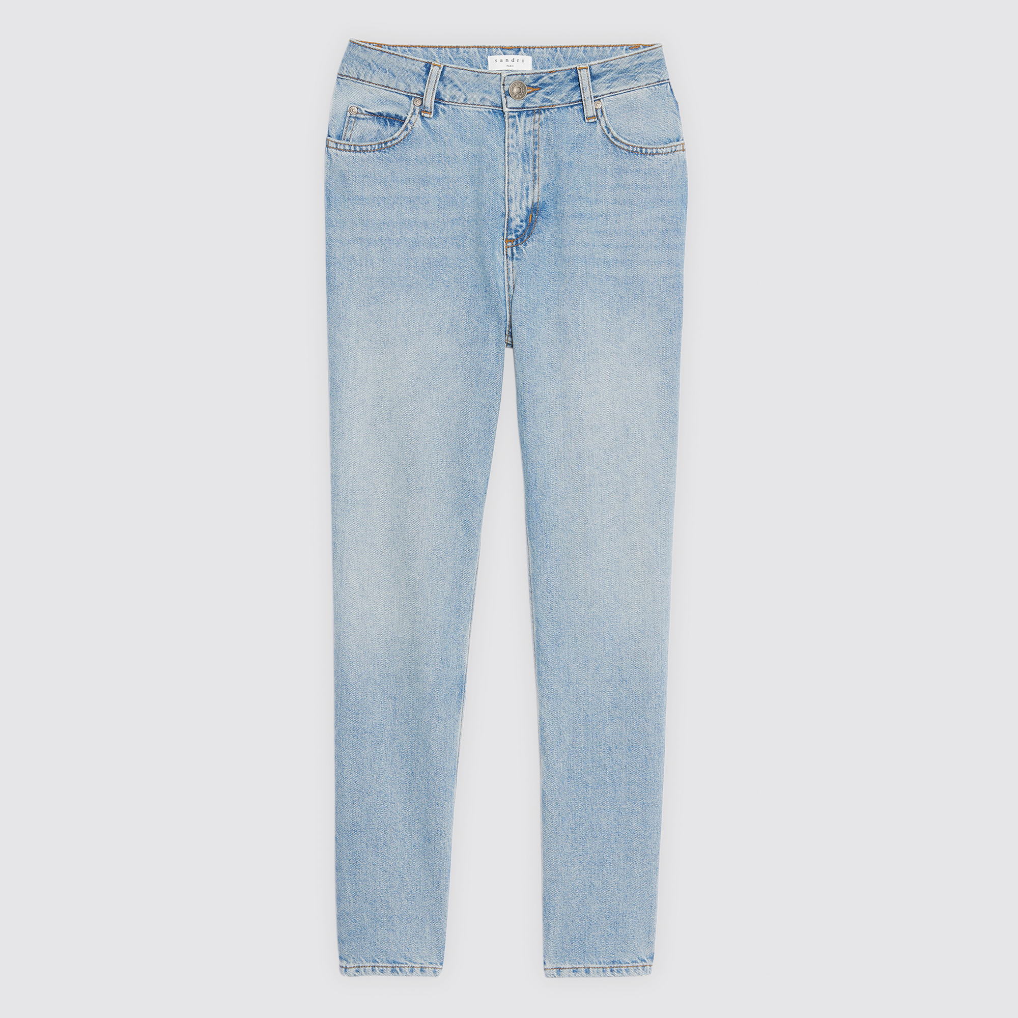 Arisien Jeans Sandro Paris High Waisted Washed Jeans Color Blue Vintage Denim