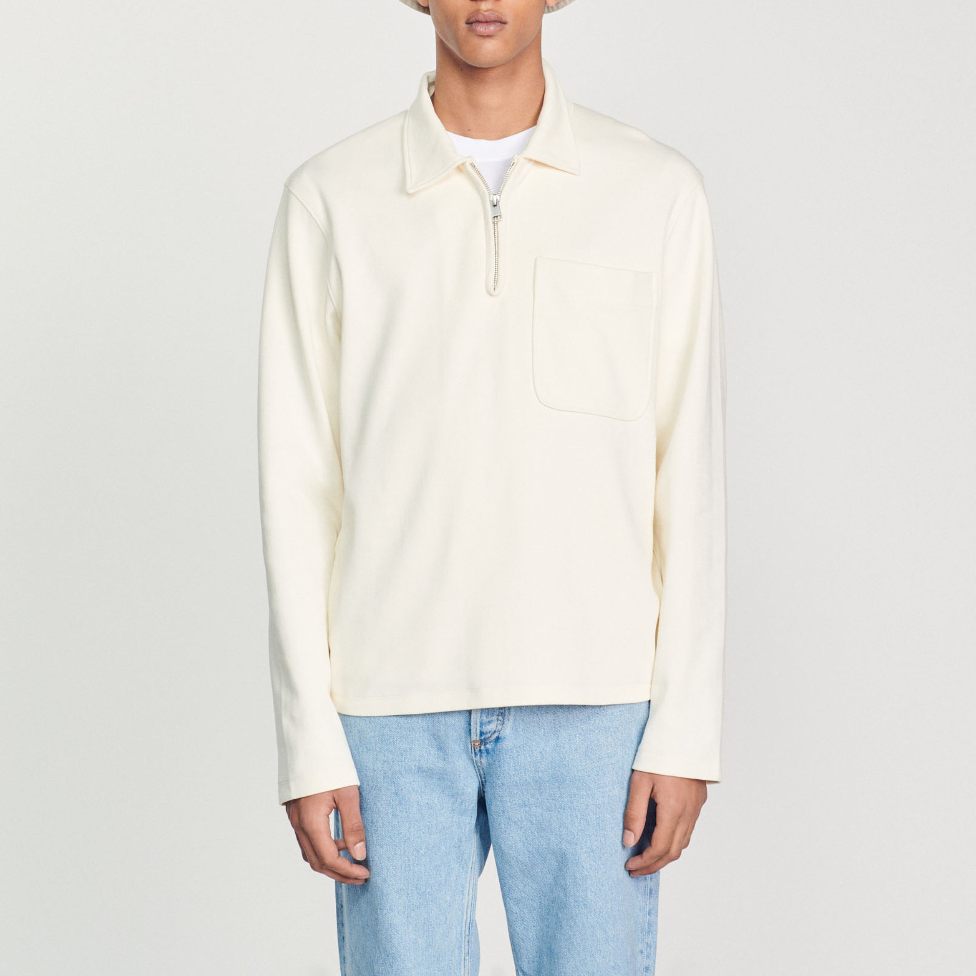 Zipper polo shirt - Sweaters & Cardigans | Sandro Paris