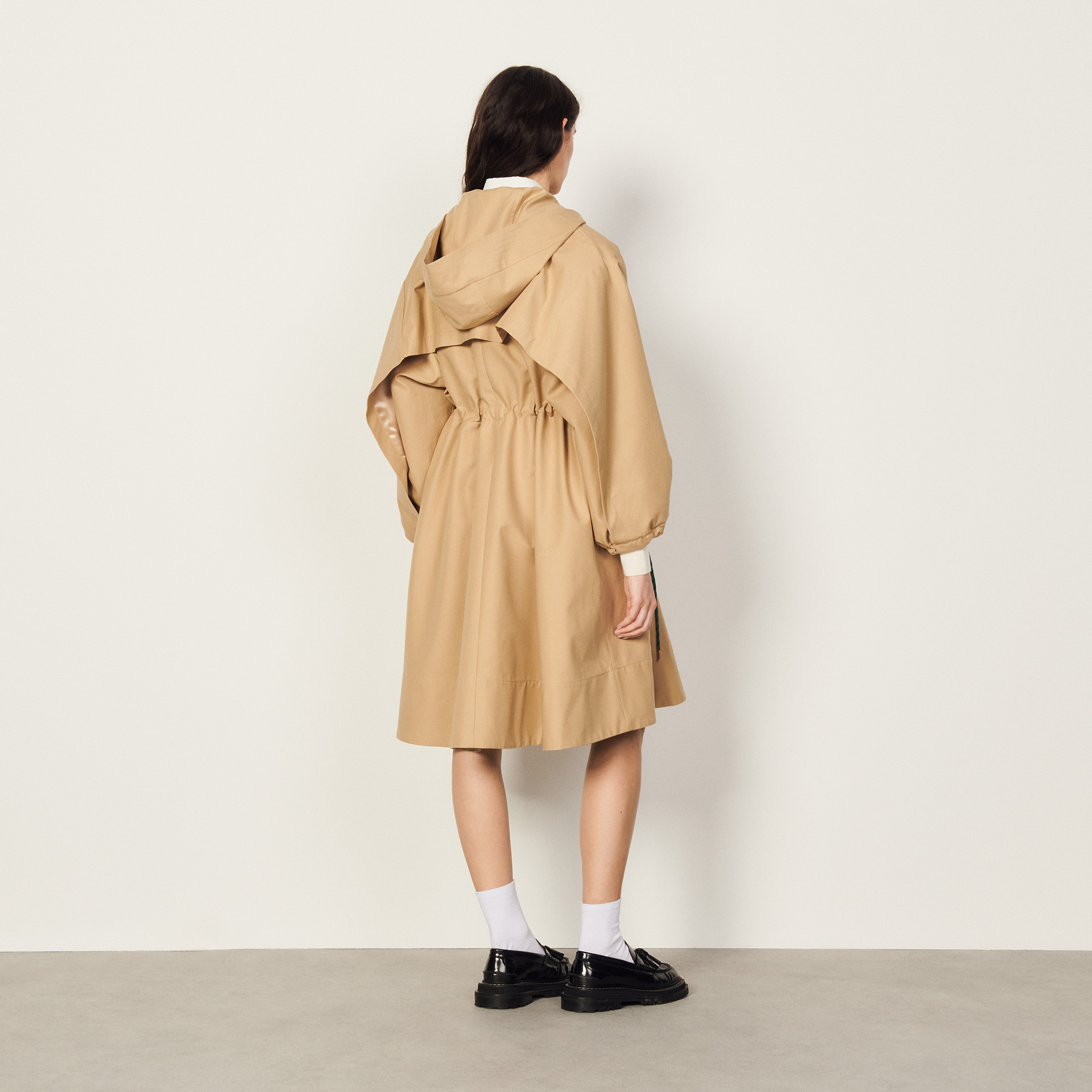 Oversized cotton trench coat - Coats | Sandro Paris