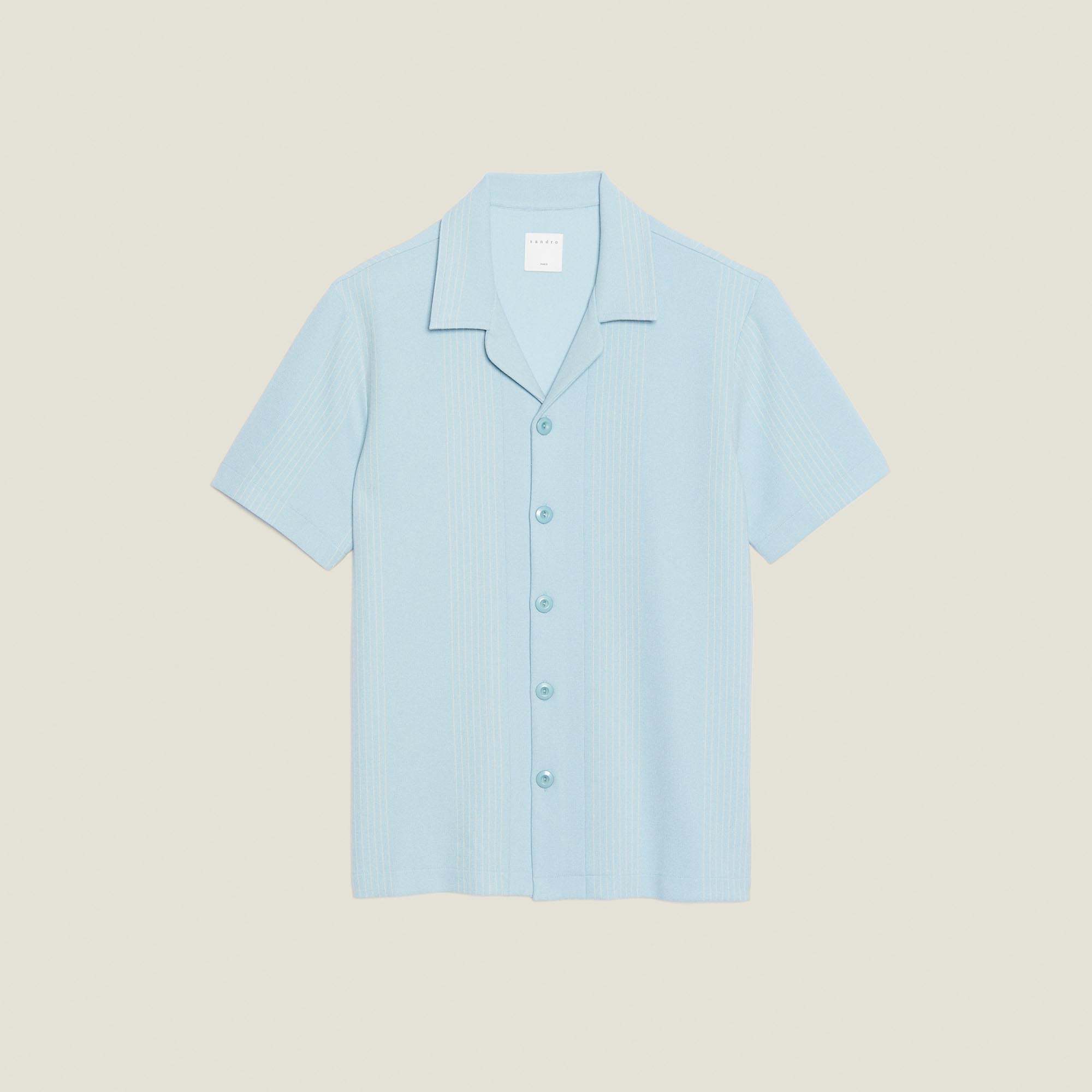 sandro blue striped shirt
