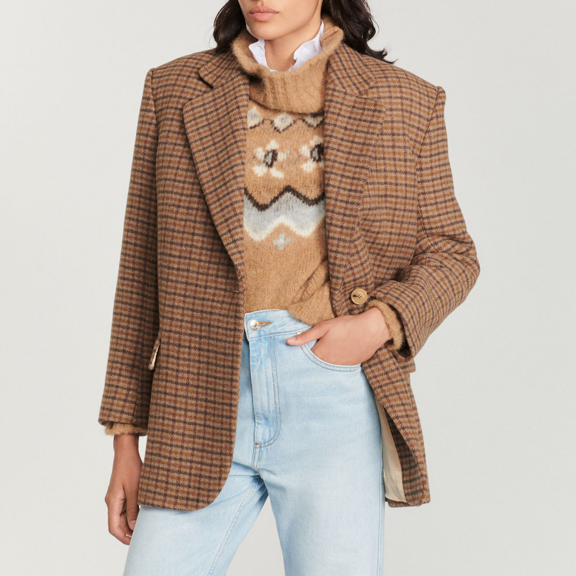 Oversized tailored jacket - Jackets & Blazers | Sandro Paris