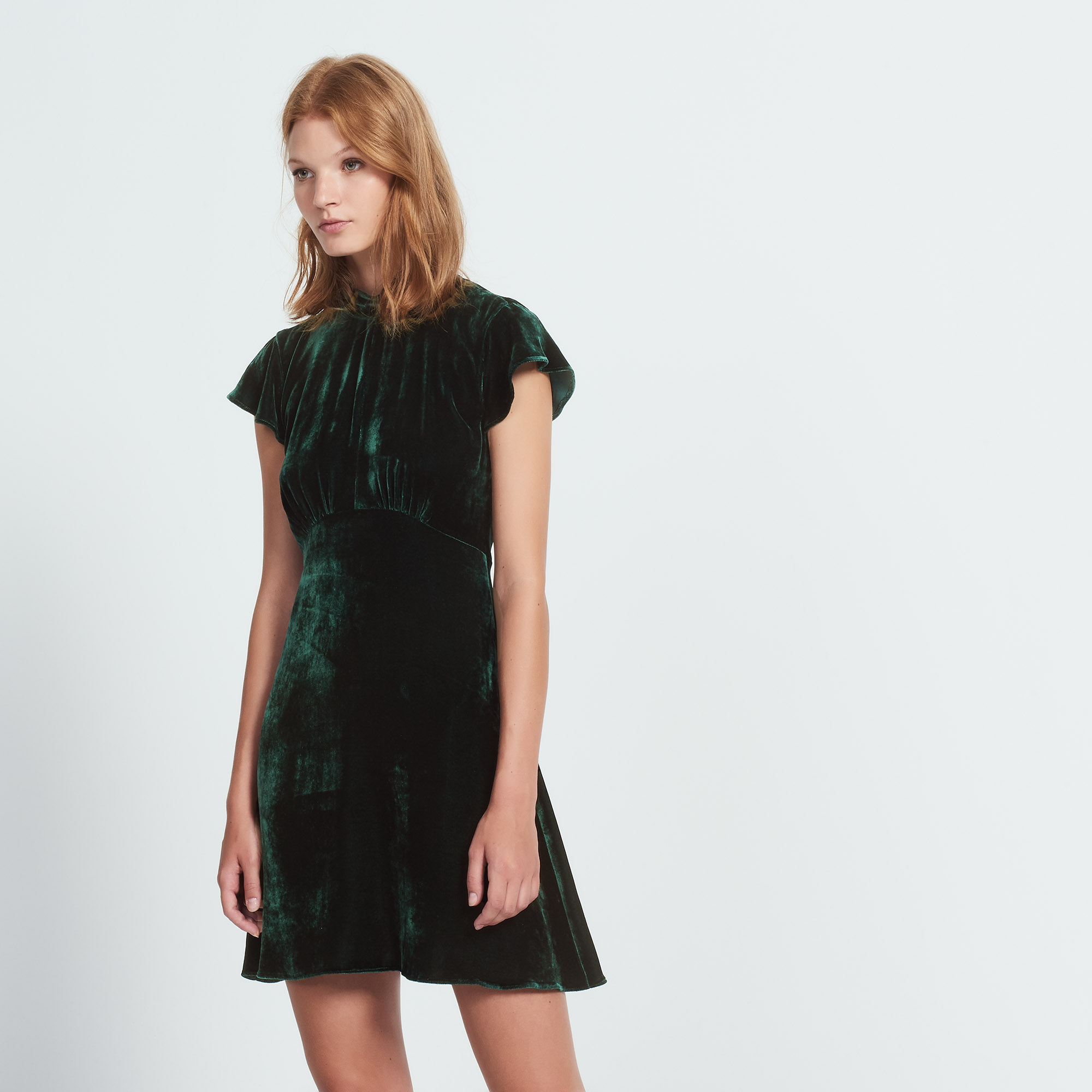 Green Velvet Dress