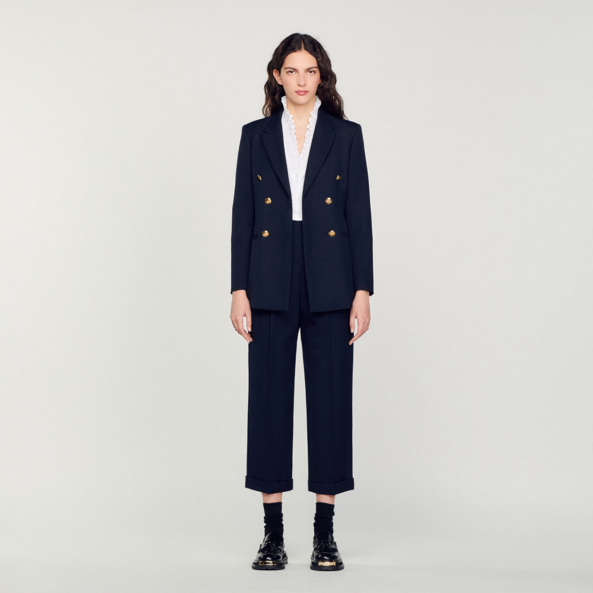 Double-breasted Suit Jacket - Jackets & Blazers | Sandro Paris