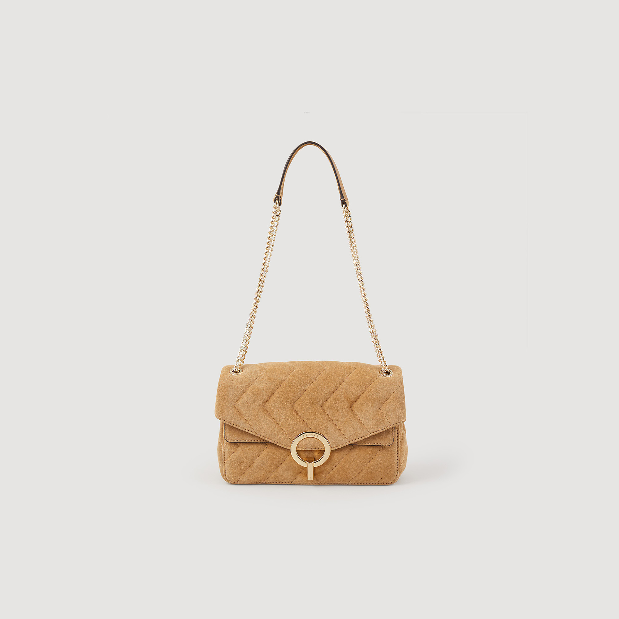 Sandro cow Yza suede bag